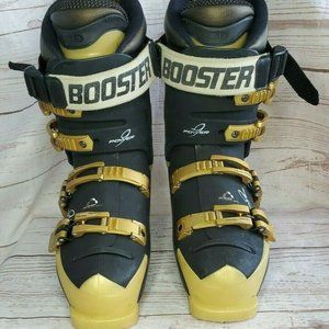 Rossignol Black With Gold Fasteners Power 9 Therma Fit Booster Strap Ski Boots